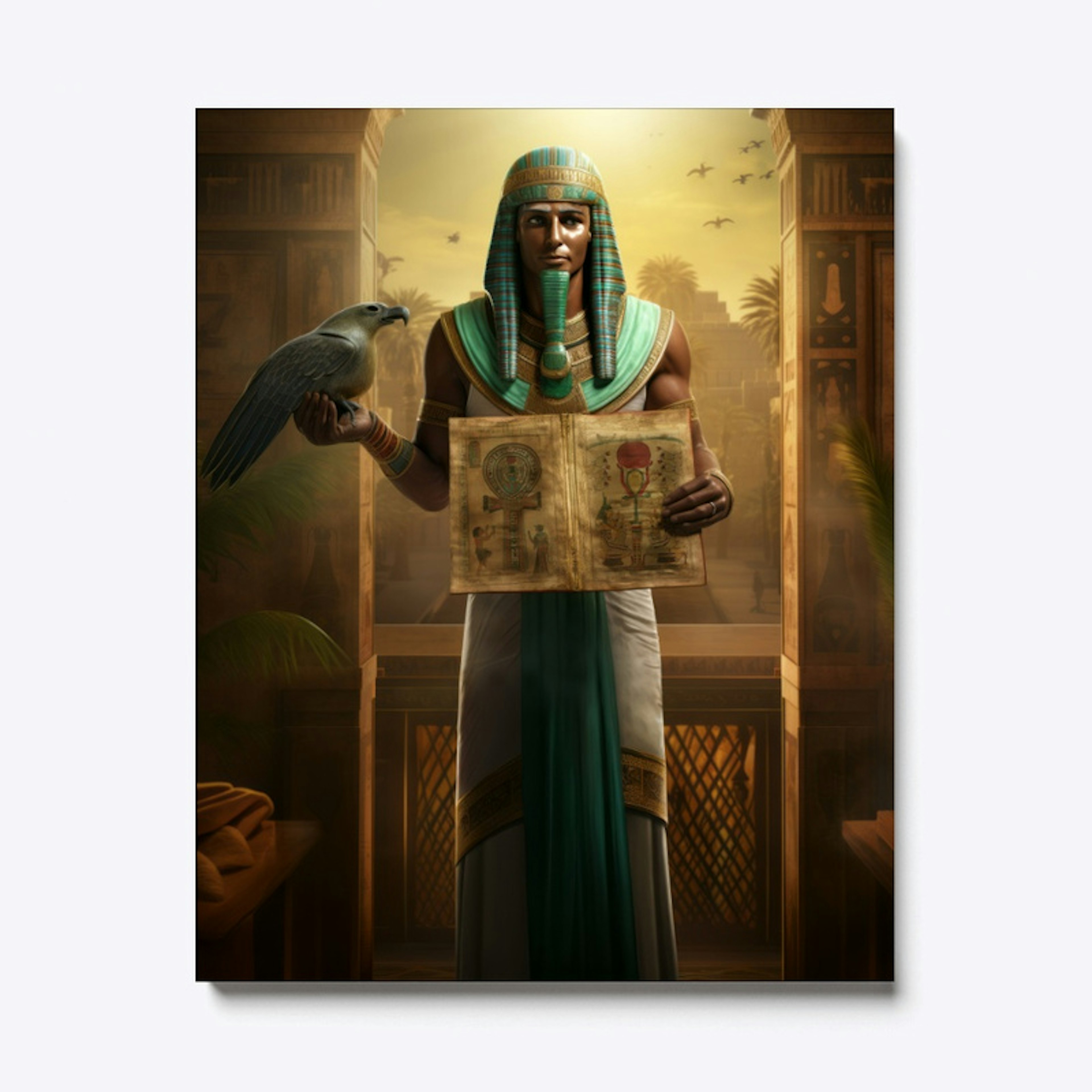 Ancient Egyptian Holding a Papyrus